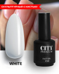 Гель С Кистью City Premium Fast Gel WHITE, 15мл